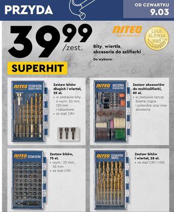 Biedronka Zestaw bitow niteo oferta
