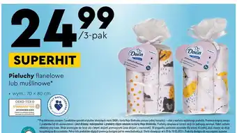 Biedronka Pieluchy flanelowe 70 x 80 cm dada oferta