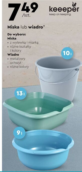 Biedronka Wiadro 10 l keeeper oferta