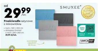 Biedronka Prześcieradlo jersey z gumką 160 x 200 cm smukee oferta