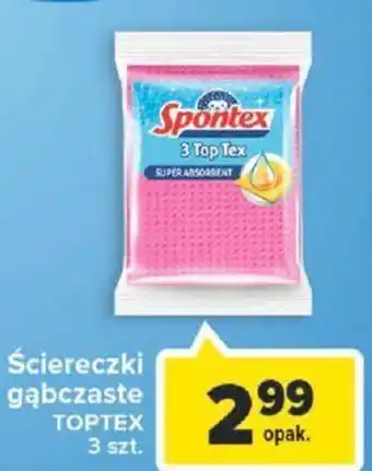 Carrefour Spontex Ściereczki gąbczaste Toptex 3szt. oferta