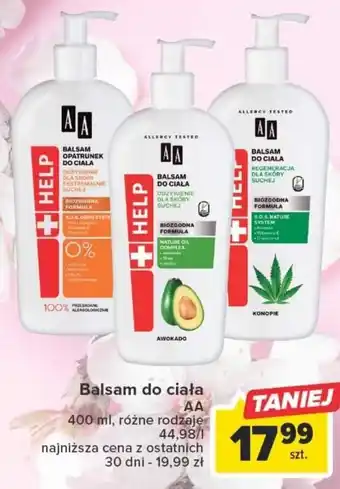 Carrefour AA Balsam do ciała 400ml oferta