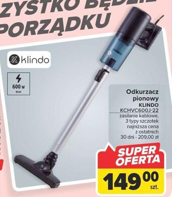 Carrefour Odkurzacz kchvc600j-22 klindo oferta