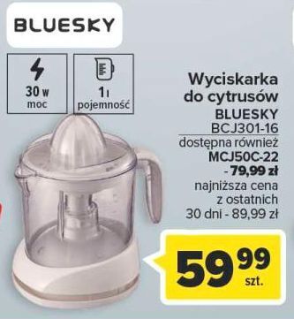 Carrefour Wyciskarka do cytrusów bcj301-16 bluesky oferta