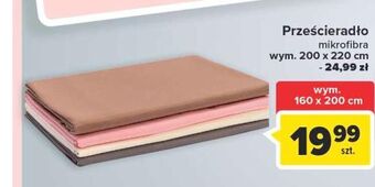 Carrefour Prześcieradło mikrofibra 160 x 200 cm oferta