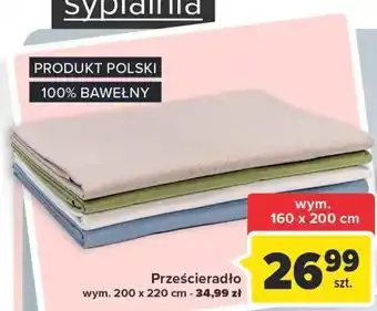 Carrefour Prześcieradło 160 x 200 cm oferta