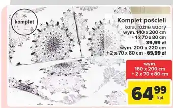 Carrefour Komplet pościeli z kory 160 x 200 + 2 70 80 cm oferta