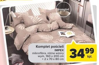 Carrefour Komplet pościeli impex 160 x 200 + 2 70 80 cm oferta