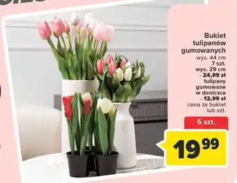 Carrefour Bukiet tulipanów gumowanych 29 cm oferta