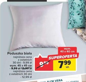 Carrefour Poduszka biała 40 x cm oferta