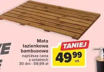 Carrefour Mata łazienkowa bambusowa oferta