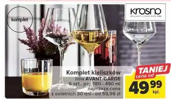 Carrefour Komplet kieliszków do wina czerwonego avant garden 490 ml krosno s.a. oferta