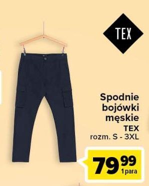 Carrefour Spodnie bojówki męskie s-3xl tex oferta