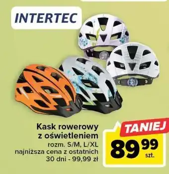Carrefour Kask z oświetleniem s/m intertec oferta