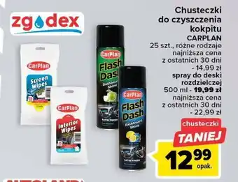 Carrefour Chusteczki do szyb carplan flash dash oferta