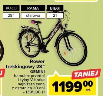 Carrefour Rower trekkingowy 28'' gemini oferta