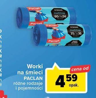 Carrefour Worki na śmieci strong 35 l paclan multitop oferta