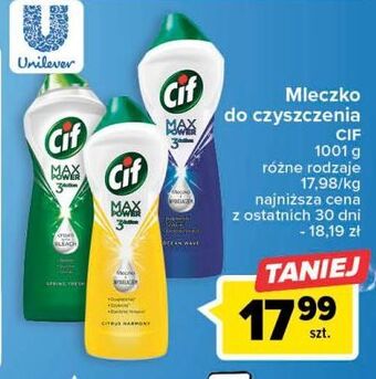Carrefour Mleczko do czyszczenia spring fresh cif max power 3 action oferta