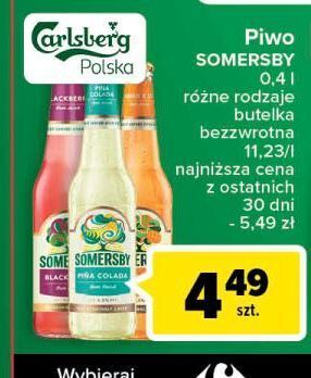 Carrefour Piwo somersby blackberry oferta