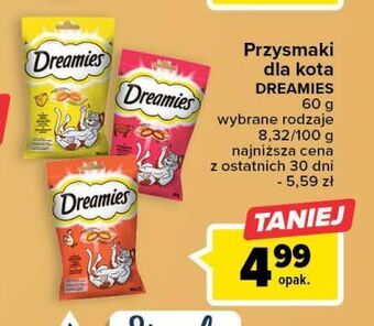 Carrefour Przysmak dla kota z serem dreamies oferta