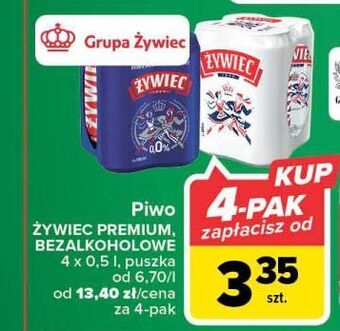 Carrefour Piwo żywiec bezalkoholowe oferta