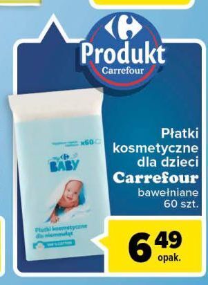 Carrefour Płatki kosmetyczne dla niemowląt carrefour baby oferta