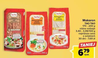 Carrefour Makaron ryżowy nitka tao oferta