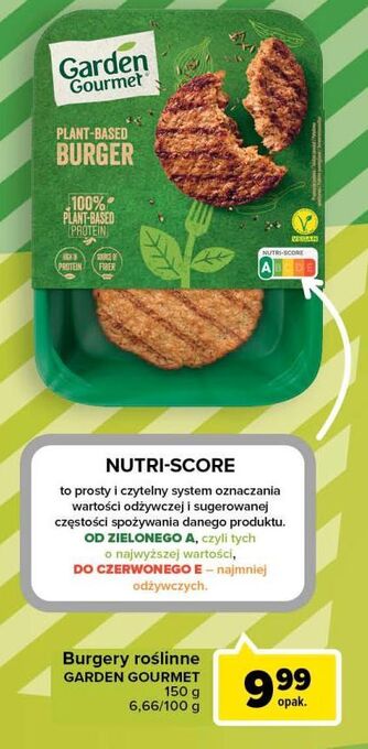 Carrefour Burger roślinny garden gourmet oferta