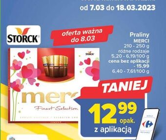 Carrefour Bombonierka czerwona storck merci oferta