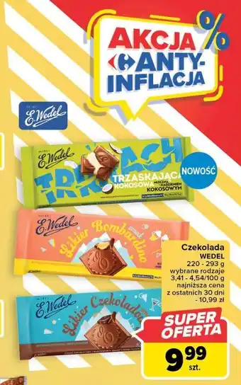 Carrefour Czekolada smak likier czekoladowy e. wedel oferta
