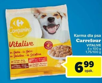 Carrefour Karma dla psa vitalive carrefour companino oferta