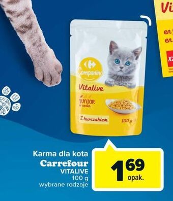 Carrefour Karma dla kota z kurczakiem carrefour companino oferta