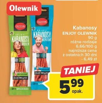 Carrefour Kabanosy drobiowo-wieprzowe olewnik enjoy! oferta
