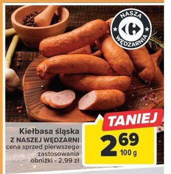 Carrefour Kiełbasa śląska nasza wędzarnia carrefour oferta