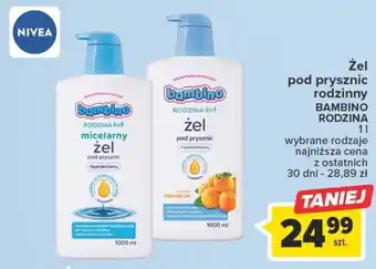 Carrefour Nivea żel pod prysznic rodzinny Bambino Rodzina 1l oferta