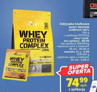 Carrefour Olimp odżywka białkowa Whey Protein Complex 100% 700g oferta