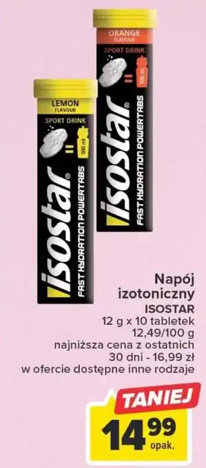 Carrefour Isostar napój izotoniczny 12gx10tabs oferta