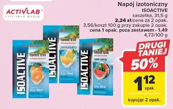 Carrefour ActivLab napój izotoniczny Isoactive 31,5g oferta