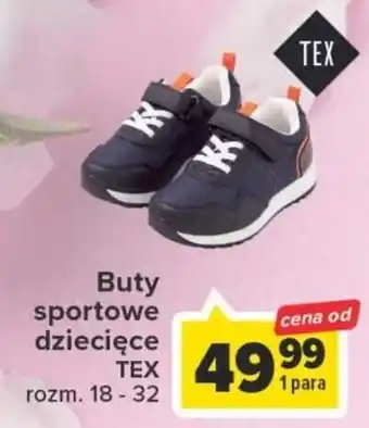 Carrefour TEX Buty sportowe dziecięce oferta