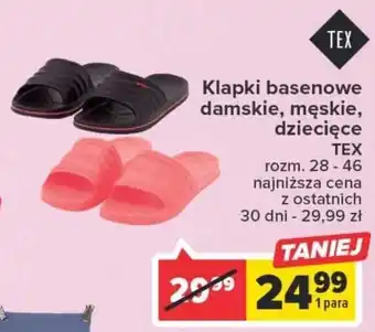 Carrefour TEX Klapki basenowe damskie, męskie, dziecięce oferta