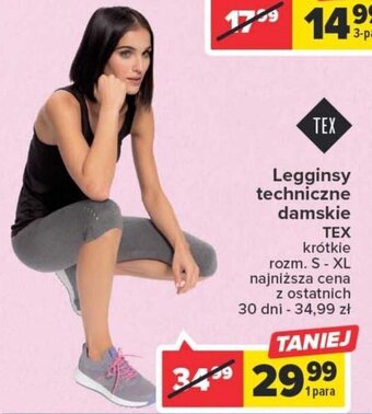 Carrefour TEX Legginsy techniczne damskie oferta