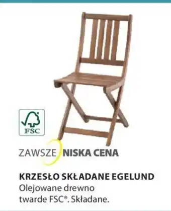 JYSK Zawsze Niska Cena Krzesło składane Egelund oferta