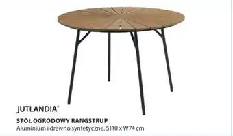 JYSK Jutlandia Stół ogrodowy Rangstrup Ś110 x W74cm oferta