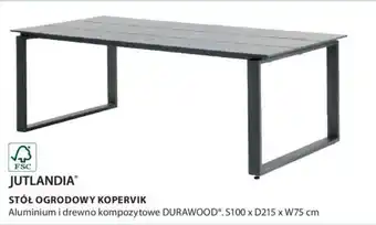 JYSK Jutlandia Stół ogrodowy Kopervik S100 x D215 x W75 cm oferta