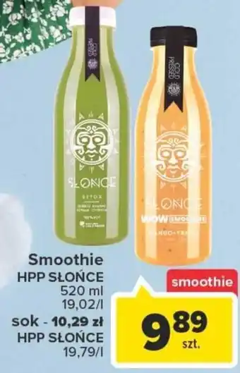 Carrefour HPP Słońce Smoothie 520ml oferta