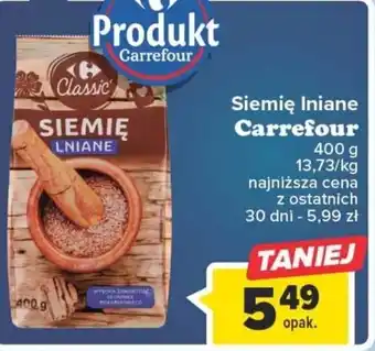 Carrefour Carrefour Siemię lniane 400g oferta