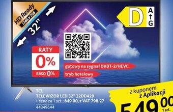 Selgros TCL Telewizor LED 32" 32DD429 oferta