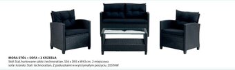 JYSK Mora Stół + Sofa + 2 krzesła oferta