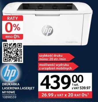 Selgros HP Drukarka laserowa Laserjet M110WE oferta