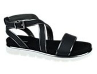 Deichmann Czarne sandały damskie graceland na białej podeszwie oferta